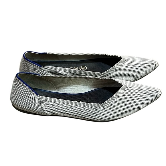 Rothy’s women’s the point light gray ballet flat shoes - Picture 1 of 9